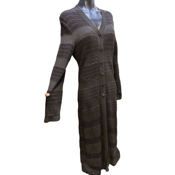 Giorgio Armani Button-Up Knit Cardigan Dress 42/S - Picture 4 of 6